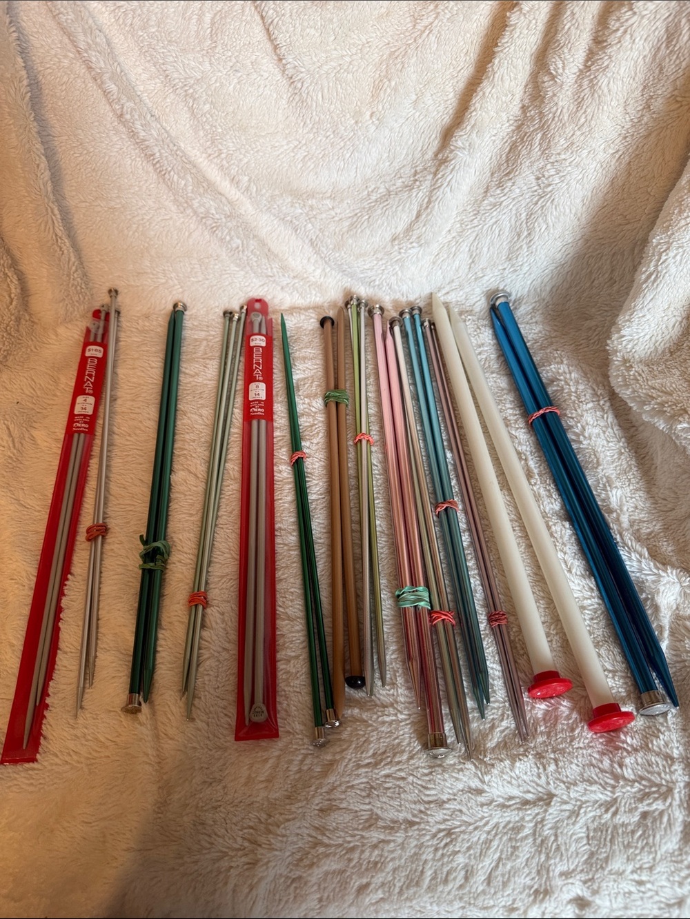 Assorted Metal Knitting Needles Set - Multicolor